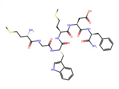 Cholecystokinin hexapeptide structure