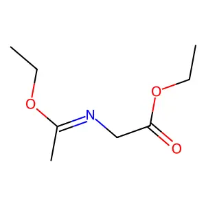 Ethyl 2-(1-ethoxyethylideneamino)acetate structure