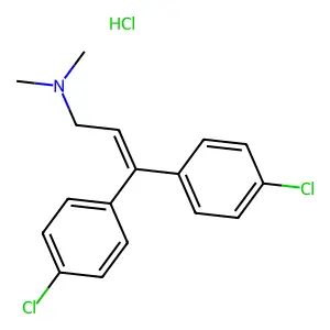2-Propen-1-amine, 3,3-bis(p-chlorophenyl)-N,N-dimethyl-, hydrochloride structure