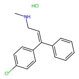 2-Propen-1-amine, 3-(p-chlorophenyl)-N-methyl-3-phenyl-, hydrochloride structure