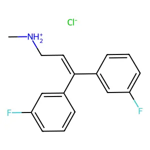 Allylamine, 3,3-bis(m-fluorophenyl)-N-methyl-, hydrochloride structure