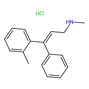 N-Methyl-3-(2-methylphenyl)-3-phenylprop-2-en-1-amine--hydrogen chloride (1/1) structure