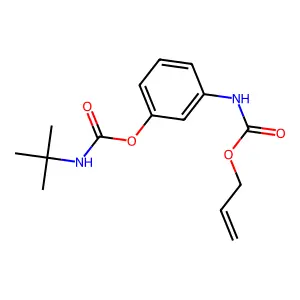 [3-(prop-2-enoxycarbonylamino)phenyl] N-tert-butylcarbamate structure