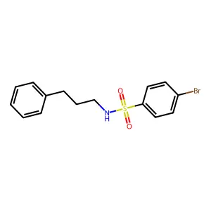 4-bromo-N-(3-phenylpropyl)benzenesulfonamide structure