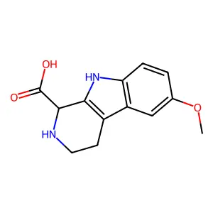 (1S)-6-methoxy-1H,2H,3H,4H,9H-pyrido[3,4-b]indole-1-carboxylic acid structure