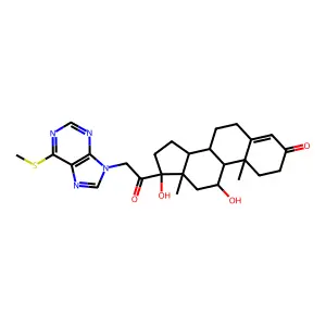 11,17-Dihydroxy-21-[6-(methylsulfanyl)-9h-purin-9-yl]pregn-4-ene-3,20-dione structure
