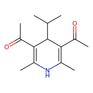 3,5-Diacetyl-1,4-dihydro-4-isopropyl-2,6-dimethylpyridine structure