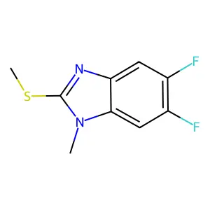 5,6-difluoro-1-methyl-2-(methylthio)-1H-benzimidazole structure