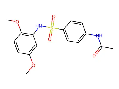 N-[4-[(2,5-dimethoxyphenyl)sulfamoyl]phenyl]acetamide structure