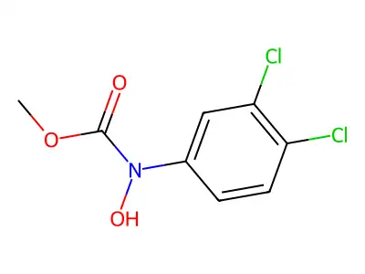 methyl N-(3,4-dichlorophenyl)-N-hydroxycarbamate structure