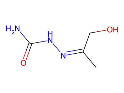 (1-Hydroxypropan-2-ylideneamino)urea structure