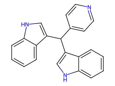 3,3'-(4-Pyridinylmethylene)bis(1H-indole) structure