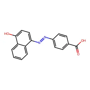4-(4-羟基-1-萘基偶氮)苯甲酸 structure