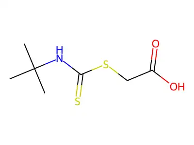 [(Tert-butylcarbamothioyl)sulfanyl]acetic acid structure