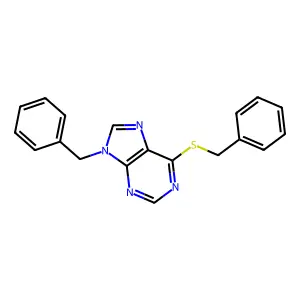 9-Benzyl-6-(benzylsulfanyl)-9h-purine structure