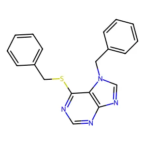 7-Benzyl-6-(benzylsulfanyl)-7h-purine structure