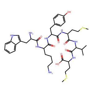 Trp-Lys-Tyr-Met-Val-D-Met structure