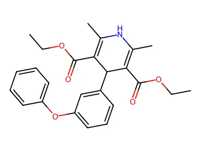 Diethyl 2,6-dimethyl-4-(3-phenoxyphenyl)-1,4-dihydropyridine-3,5-dicarboxylate structure