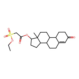 3-Oxoestr-4-en-17-yl (ethoxysulfonyl)acetate structure