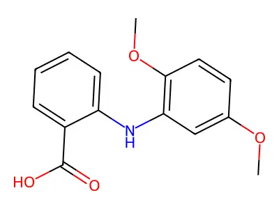 2-(2,5-Dimethoxyanilino)benzoic acid structure