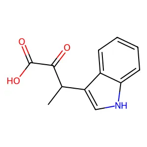 3-(1H-indol-3-yl)-2-oxobutanoic acid structure