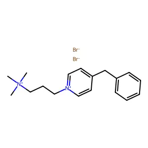 Pyridinium, 4-benzyl-1-(3'-dimethylaminopropyl)-, bromide, methobromide structure