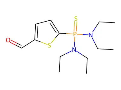 5-[Bis(diethylamino)phosphinothioyl]thiophene-2-carbaldehyde structure