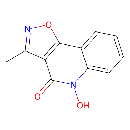 Isoxazolo[4,5-c]quinolin-4(5H)-one, 5-hydroxy-3-methyl- structure