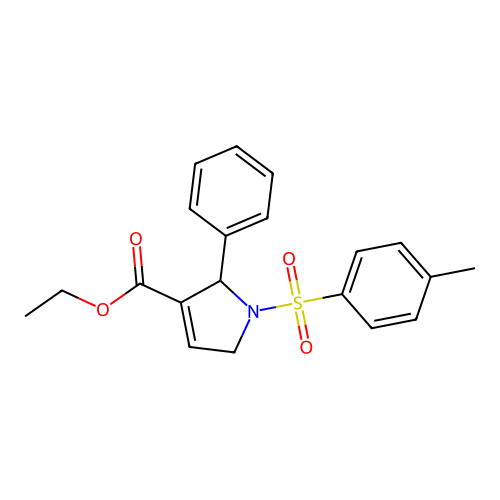 ethyl 1-(4-methylbenzenesulfonyl)-2-phenyl-2,5-dihydro-1H-pyrrole-3-carboxylate structure
