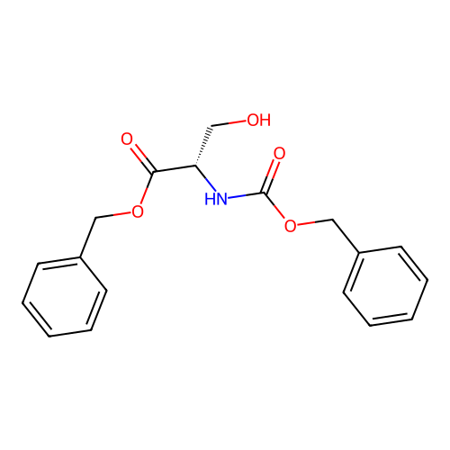 Benzyl N-((benzyloxy)carbonyl)-L-serinate structure