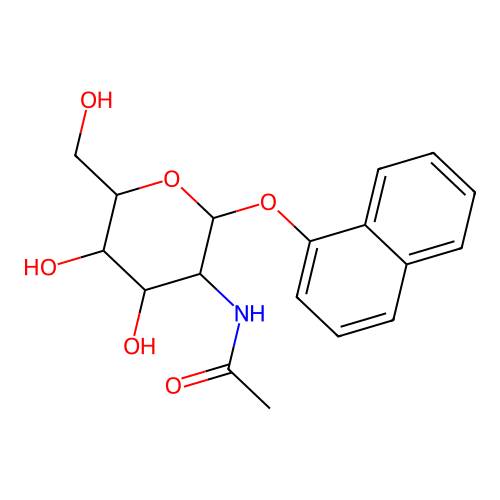 1-Naphthyl 2-acetamido-2-deoxy-b-D-galactopyranoside structure