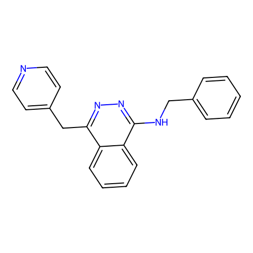 1-Benzylamino-4-(4-pyridylmethyl)phthalazine structure