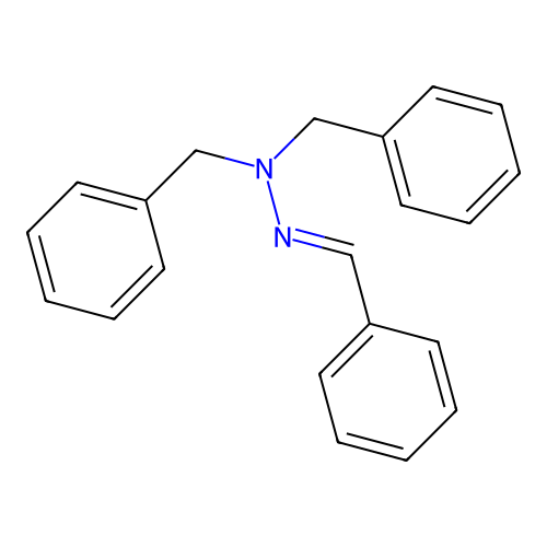 Benzaldehyde dibenzylhydrazone structure