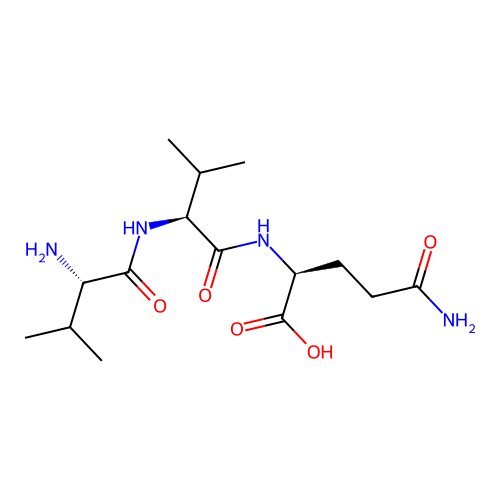 L-Valyl-L-valyl-L-glutamine structure