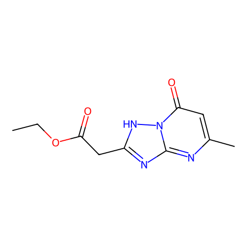 Ethyl (5-methyl-7-oxo-4,7-dihydro[1,2,4]triazolo[1,5-a]pyrimidin-2-yl)acetate structure
