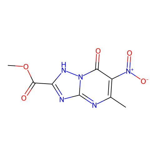 Methyl 7-hydroxy-5-methyl-6-nitro[1,2,4]triazolo[1,5-a]pyrimidine-2-carboxylate structure