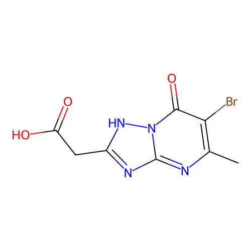 (6-Bromo-7-hydroxy-5-methyl[1,2,4]triazolo[1,5-a]pyrimidin-2-yl)acetic acid structure