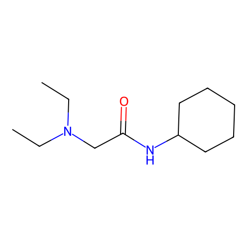 2-diethylamino-N-cyclohexyl-acet-amide structure