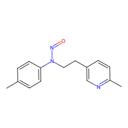 4-methyl-N-[2-(6-methylpyridin-3-yl)ethyl]-N-nitrosoaniline structure