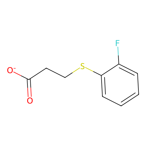 3-(2-Fluorophenyl)sulfanylpropanoate structure