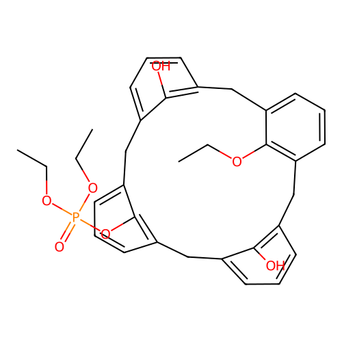 25-Ethoxy-27-diethoxyphosphoryloxycalix[4]arene structure