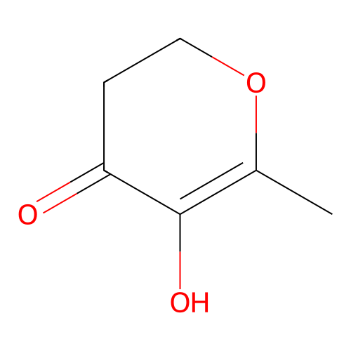 5-hydroxy-6-methyl-3,4-dihydro-2H-pyran-4-one structure