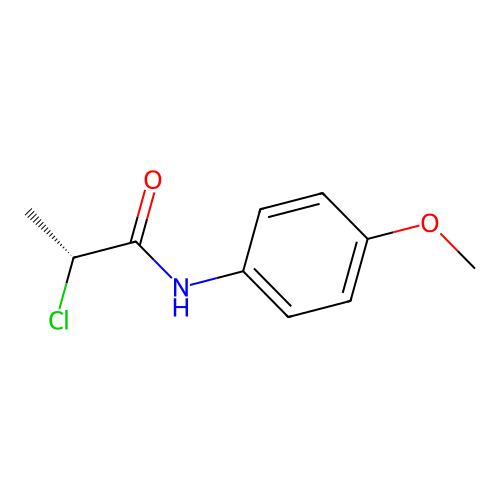 (2R)-2-chloro-N-(4-methoxyphenyl)propanamide structure