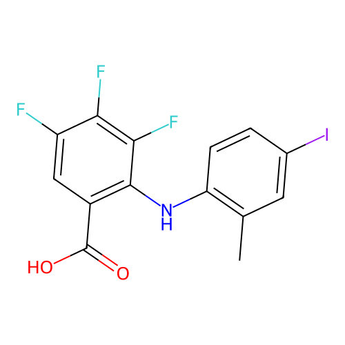 2-(4-Iodo-2-methylphenylamino)-3,4,5-trifluorobenzoic acid structure