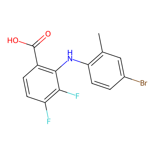 2-(4-Bromo-2-methylanilino)-3,4-difluorobenzoic acid structure