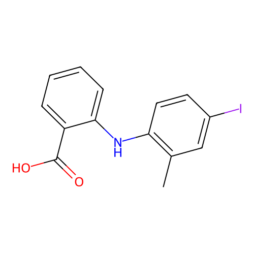 2-[(4-Iodo-2-methylphenyl)amino]benzoic acid structure