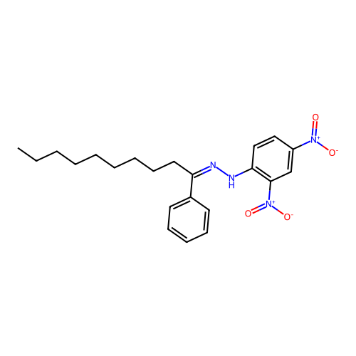 2,4-dinitro-N-[(Z)-1-phenyldecylideneamino]aniline structure