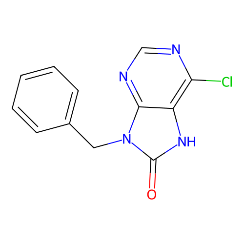 Purin-8(9H)-one, 9-benzyl-6-chloro- structure