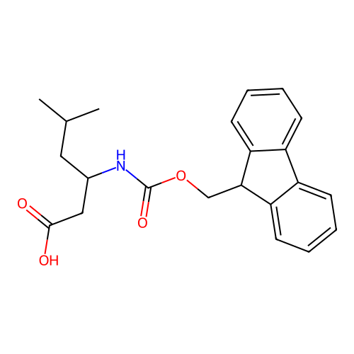 3-(9H-fluoren-9-ylmethoxycarbonylamino)-5-methylhexanoic acid structure