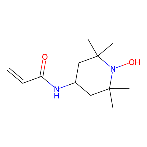 N-(1-hydroxy-2,2,6,6-tetramethylpiperidin-4-yl)prop-2-enamide structure